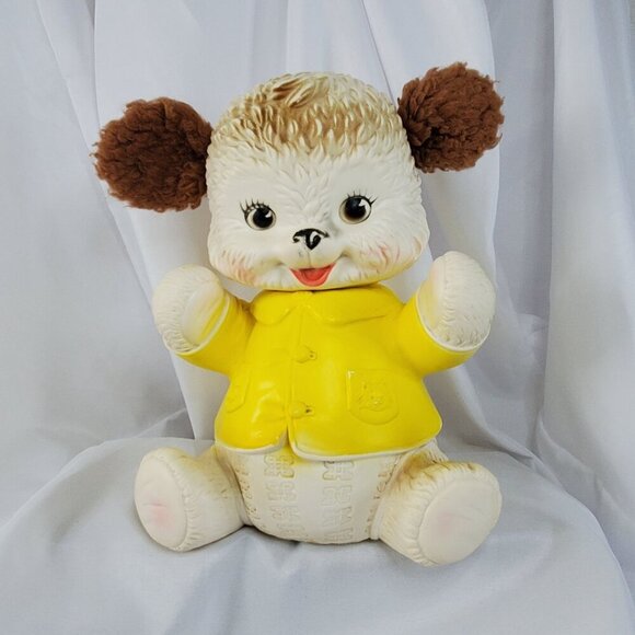 VTG 1962 Rubber Bear w/Fur Ears Edward Mobley The Arrow Rubber Co. No Squeaking - Picture 11 of 16